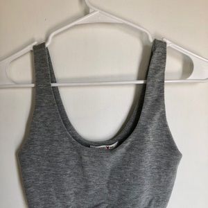 Gray crop top